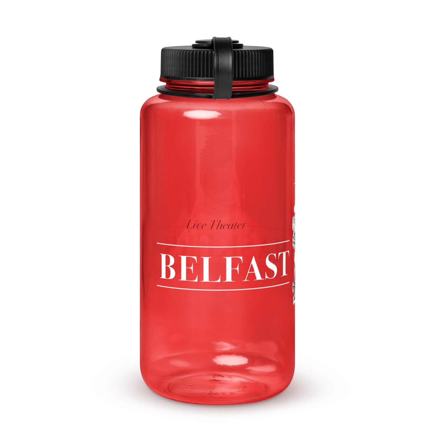 Wide mouth plastic water bottle